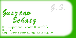 gusztav schatz business card